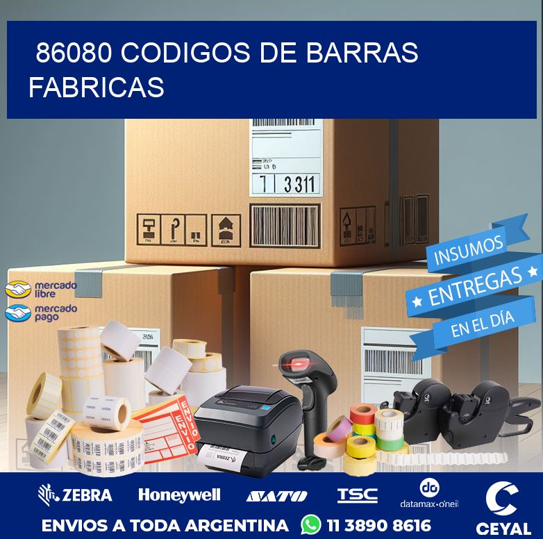 86080 CODIGOS DE BARRAS FABRICAS