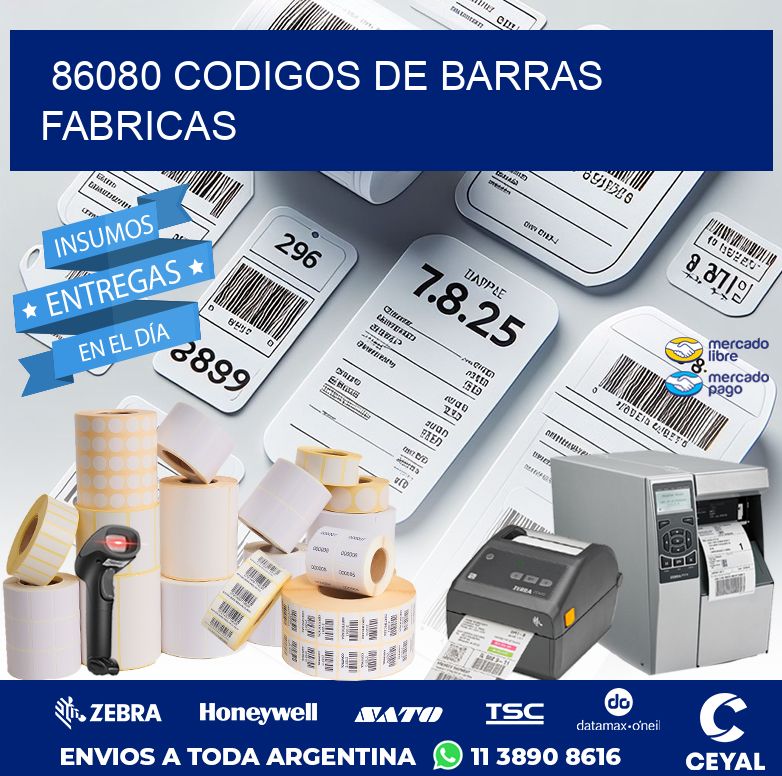 86080 CODIGOS DE BARRAS FABRICAS