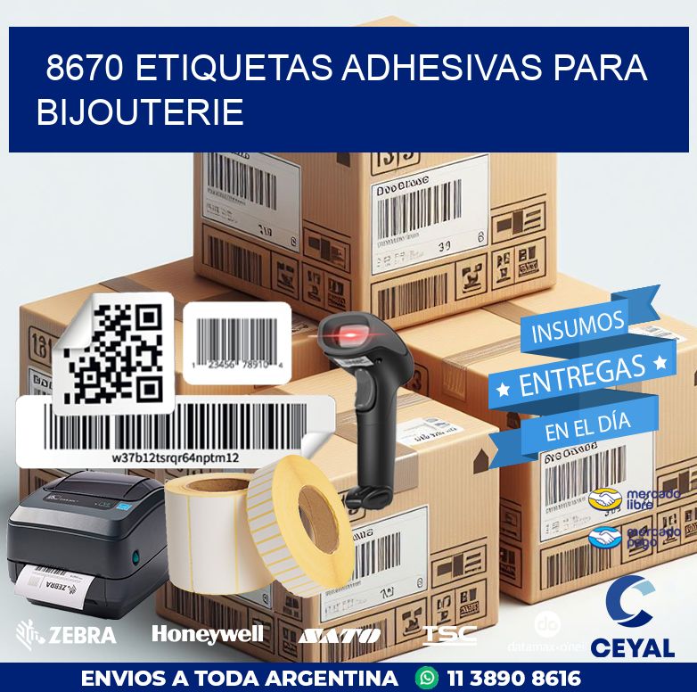 8670 ETIQUETAS ADHESIVAS PARA BIJOUTERIE