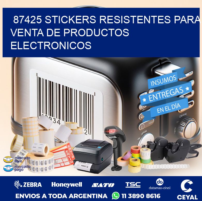87425 STICKERS RESISTENTES PARA VENTA DE PRODUCTOS ELECTRONICOS