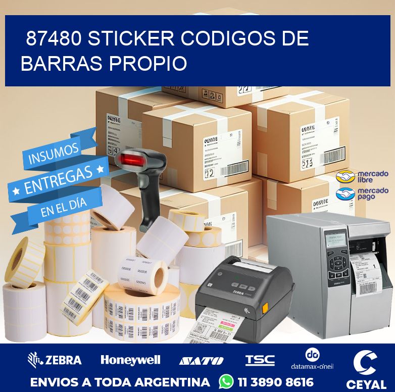 87480 STICKER CODIGOS DE BARRAS PROPIO