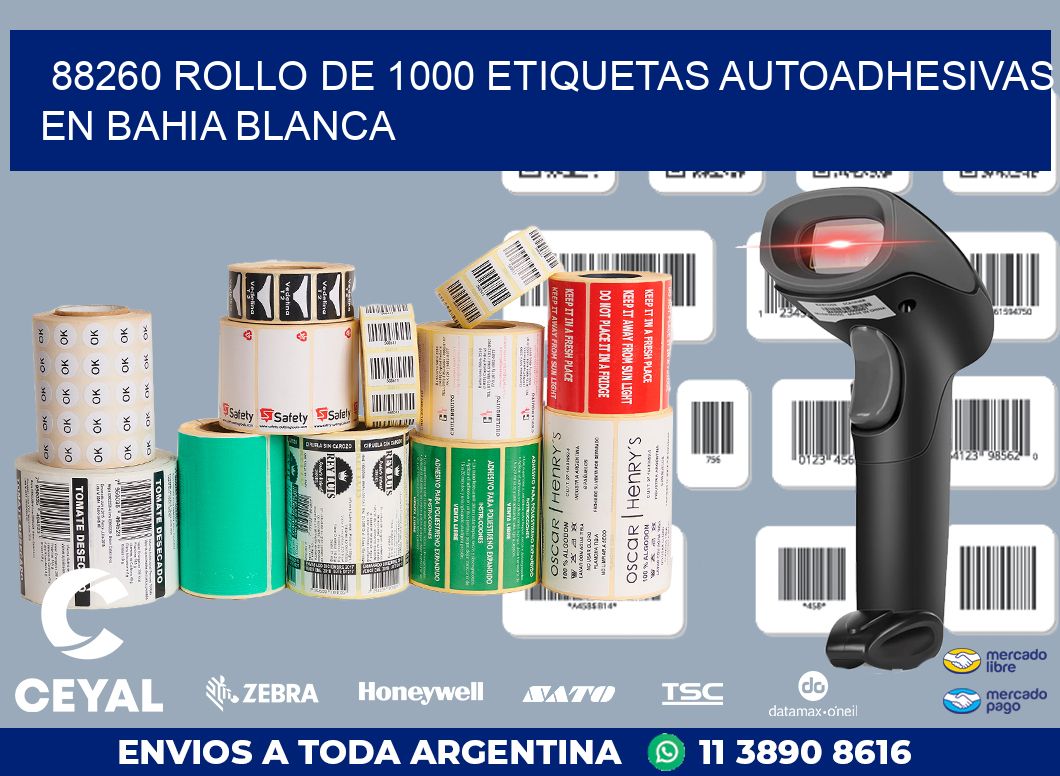 88260 ROLLO DE 1000 ETIQUETAS AUTOADHESIVAS EN BAHIA BLANCA
