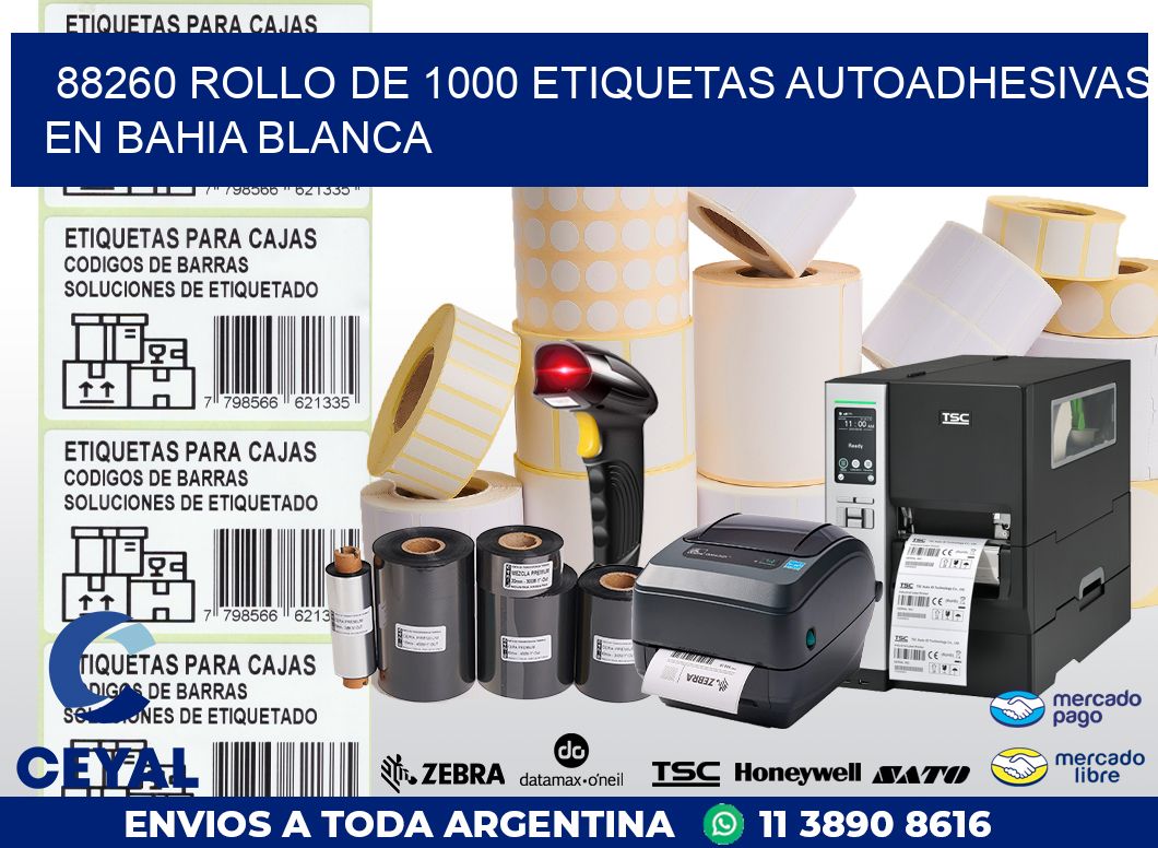 88260 ROLLO DE 1000 ETIQUETAS AUTOADHESIVAS EN BAHIA BLANCA