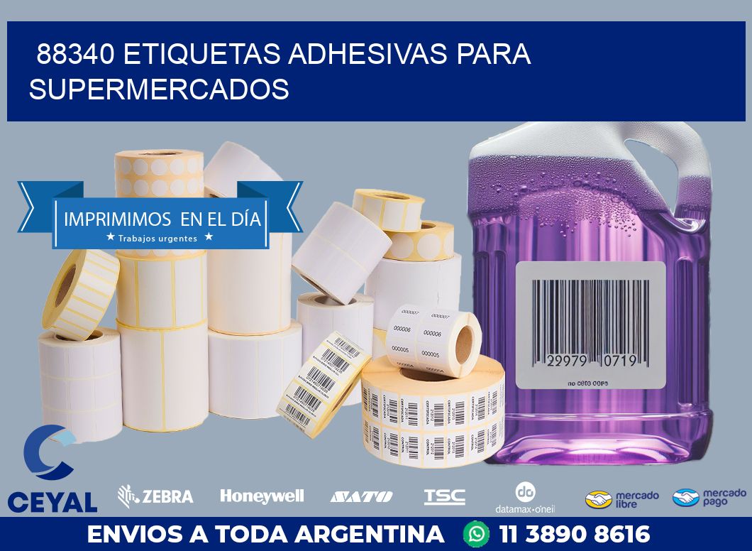 88340 ETIQUETAS ADHESIVAS PARA SUPERMERCADOS
