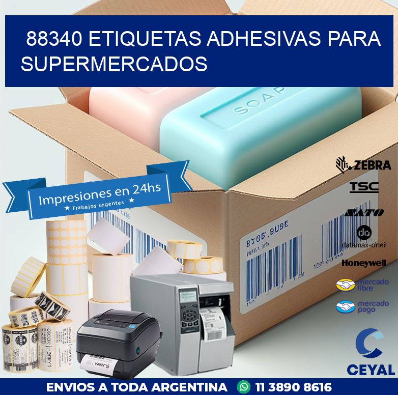88340 ETIQUETAS ADHESIVAS PARA SUPERMERCADOS