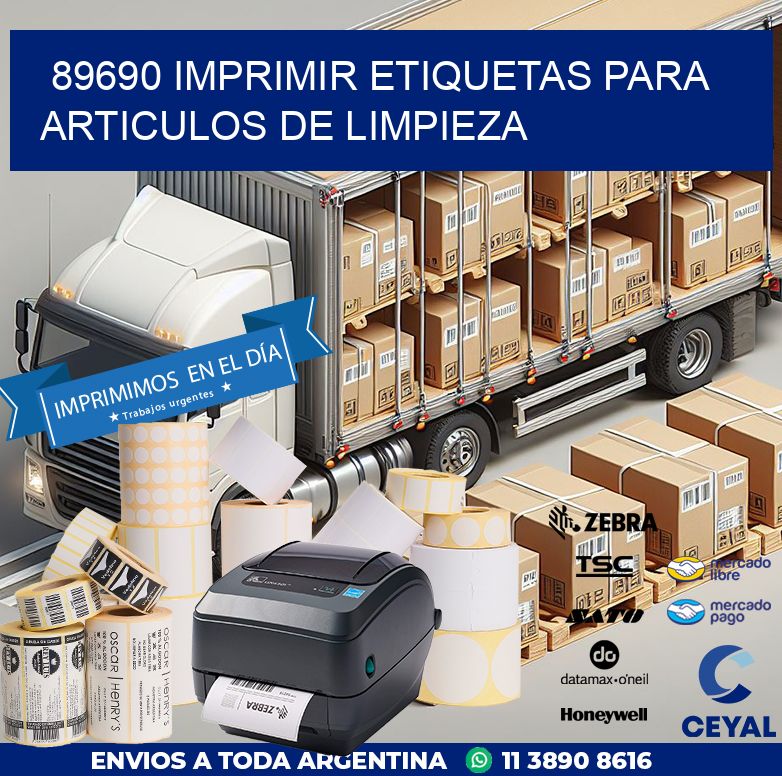 89690 IMPRIMIR ETIQUETAS PARA ARTICULOS DE LIMPIEZA