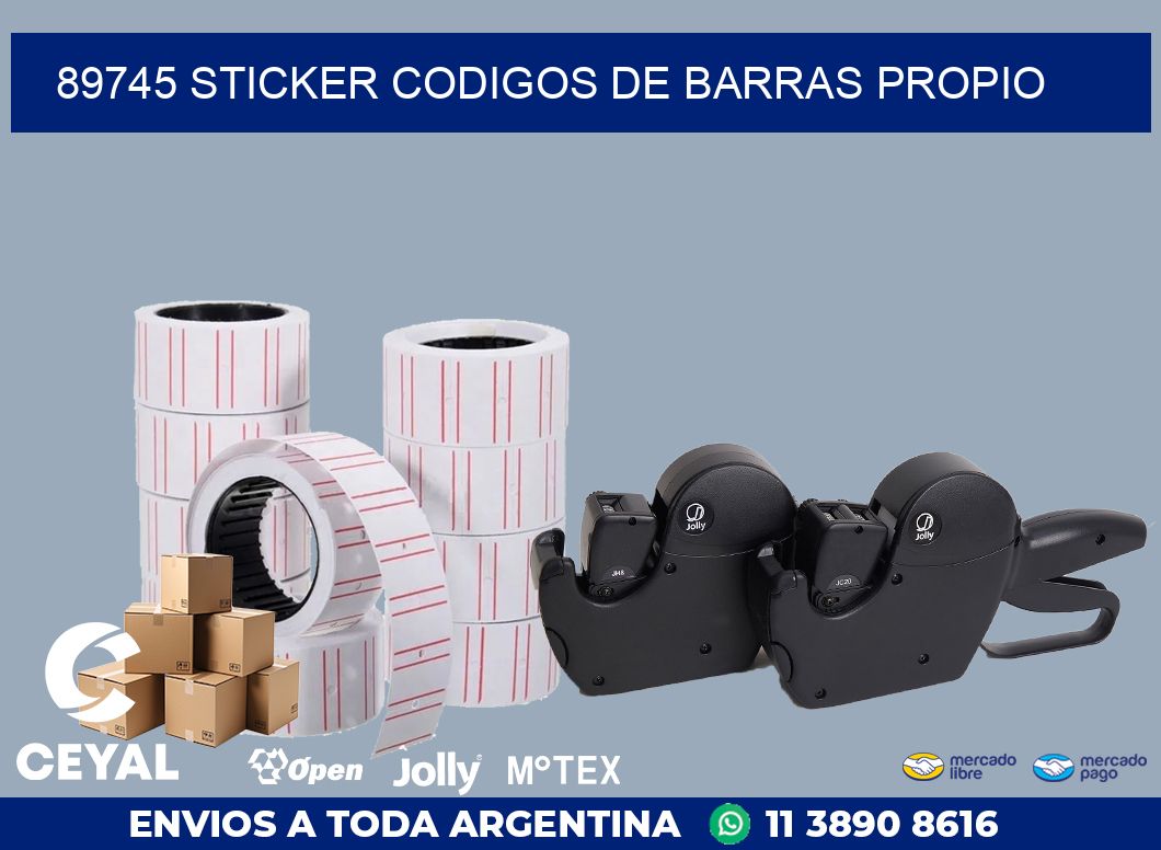 89745 STICKER CODIGOS DE BARRAS PROPIO