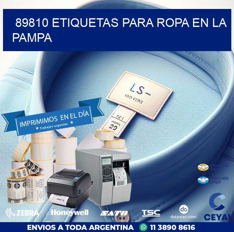 89810 ETIQUETAS PARA ROPA EN LA PAMPA