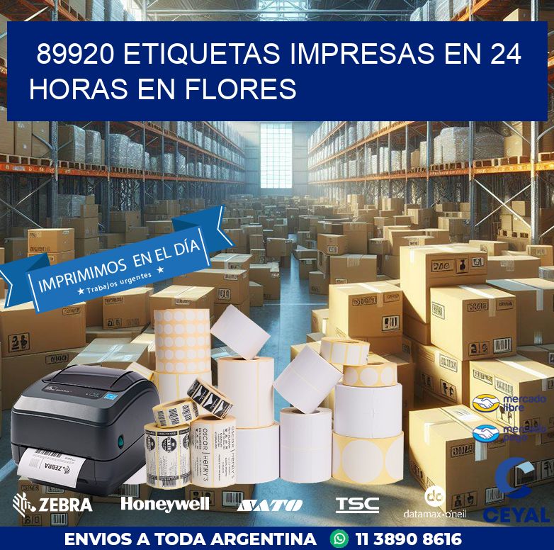 89920 ETIQUETAS IMPRESAS EN 24 HORAS EN FLORES