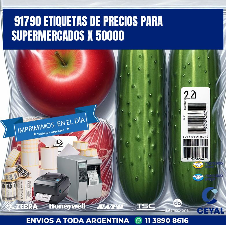 91790 ETIQUETAS DE PRECIOS PARA SUPERMERCADOS X 50000