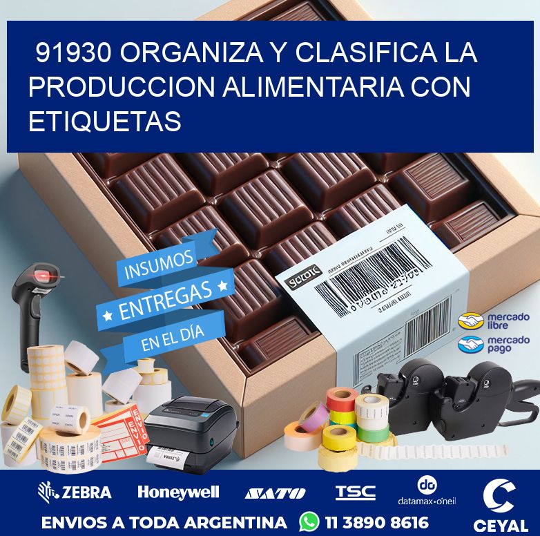 91930 ORGANIZA Y CLASIFICA LA PRODUCCION ALIMENTARIA CON ETIQUETAS