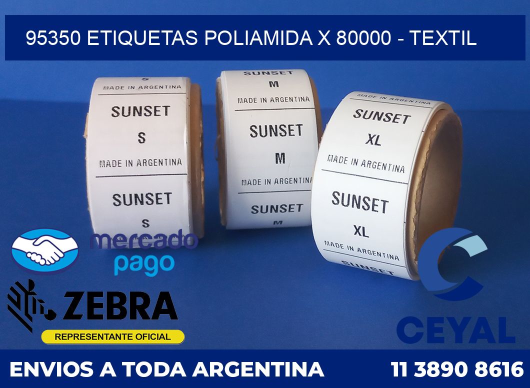 95350 ETIQUETAS POLIAMIDA X 80000 - TEXTIL