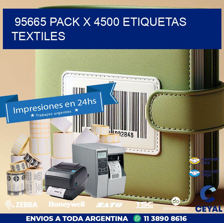 95665 PACK X 4500 ETIQUETAS TEXTILES