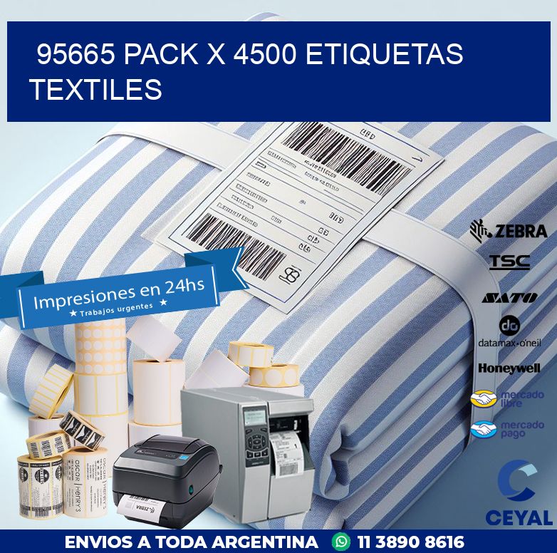 95665 PACK X 4500 ETIQUETAS TEXTILES