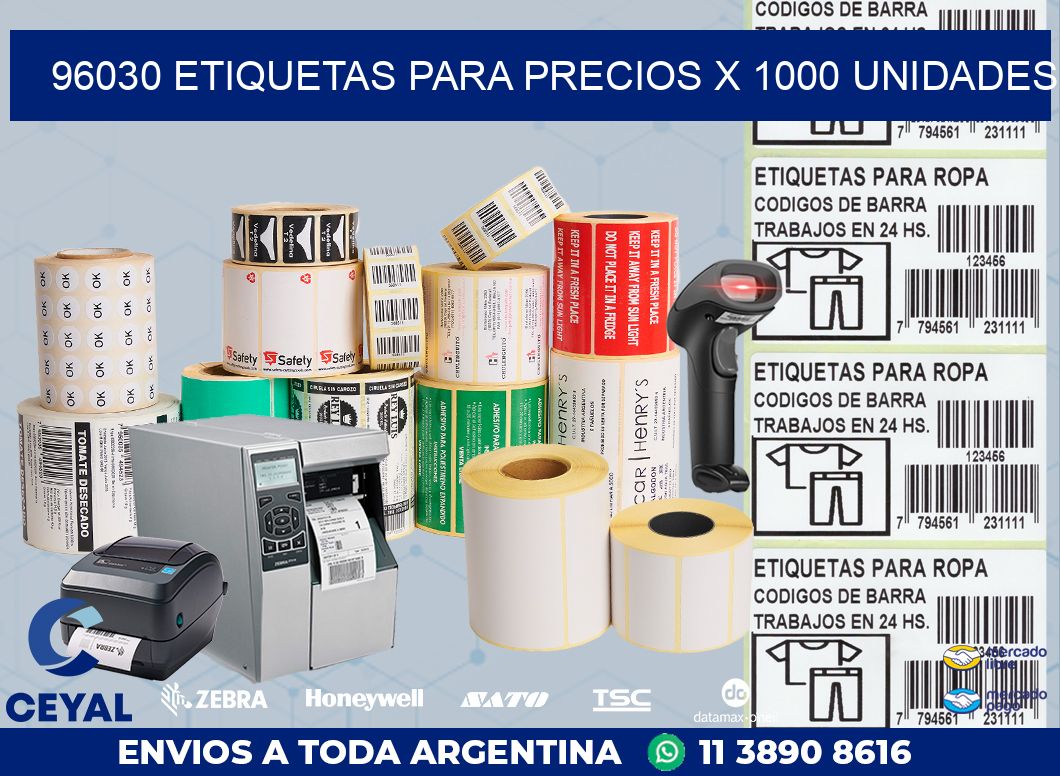 96030 ETIQUETAS PARA PRECIOS X 1000 UNIDADES