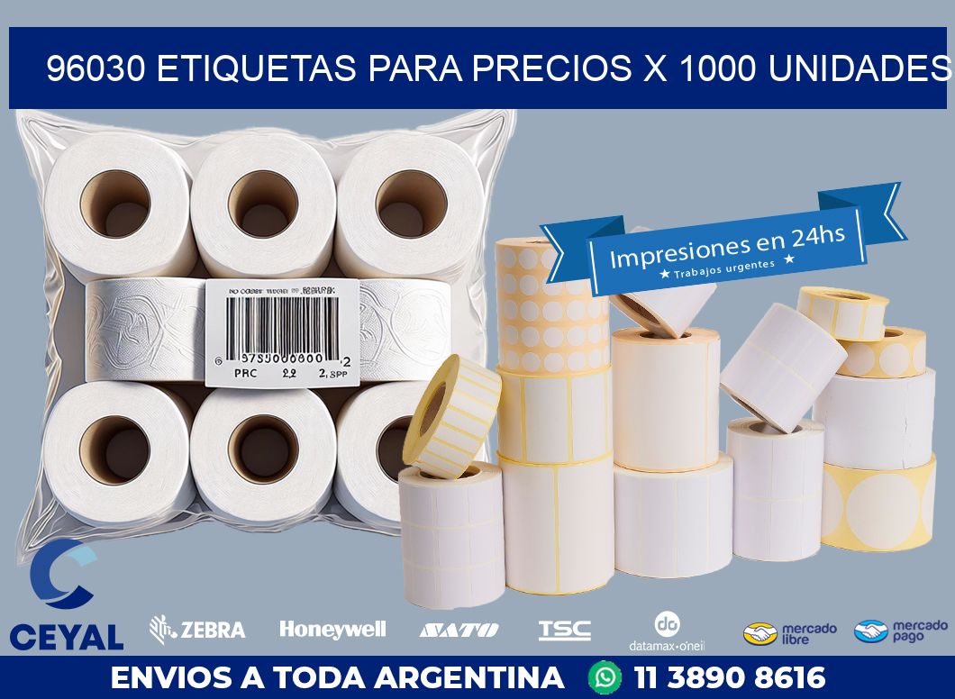 96030 ETIQUETAS PARA PRECIOS X 1000 UNIDADES