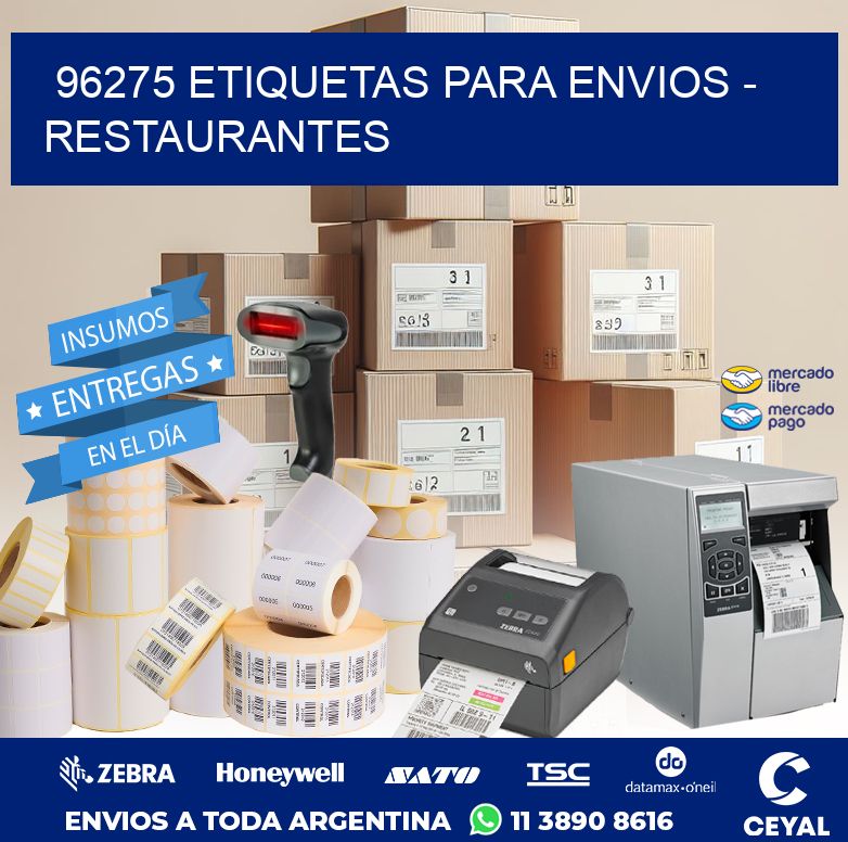 96275 ETIQUETAS PARA ENVIOS - RESTAURANTES