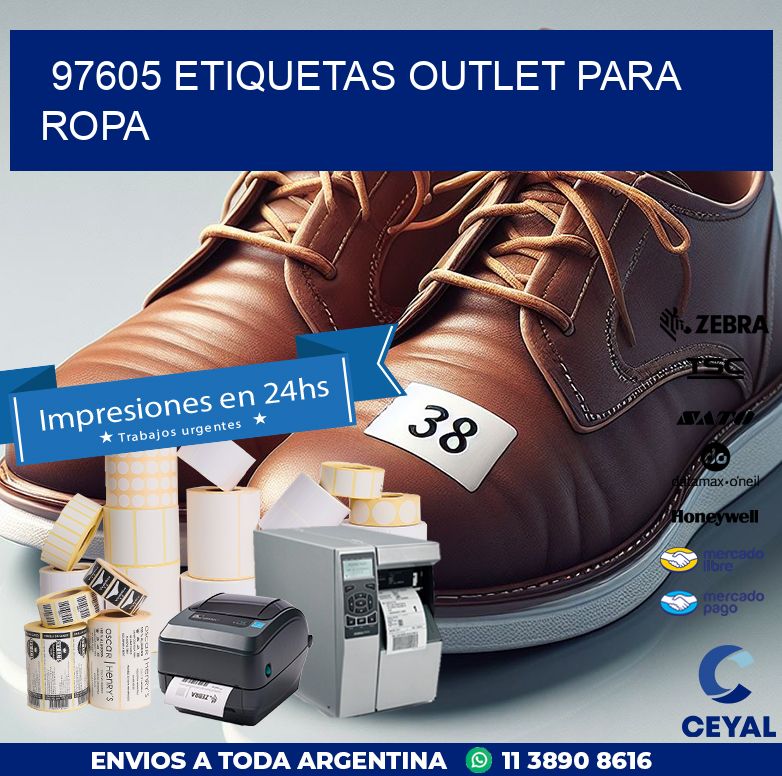 97605 ETIQUETAS OUTLET PARA ROPA