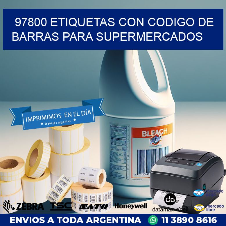 97800 ETIQUETAS CON CODIGO DE BARRAS PARA SUPERMERCADOS