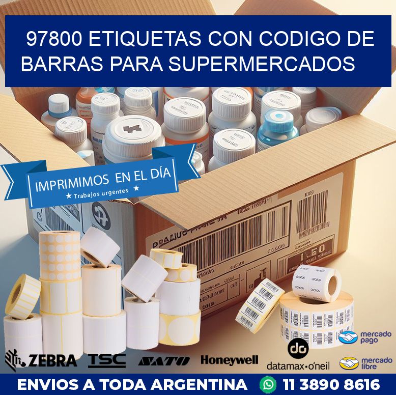 97800 ETIQUETAS CON CODIGO DE BARRAS PARA SUPERMERCADOS