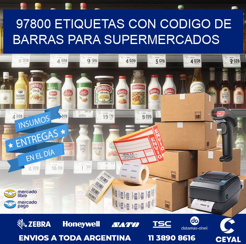 97800 ETIQUETAS CON CODIGO DE BARRAS PARA SUPERMERCADOS