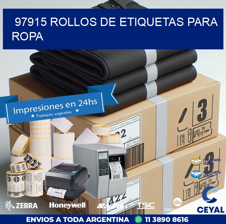 97915 ROLLOS DE ETIQUETAS PARA ROPA