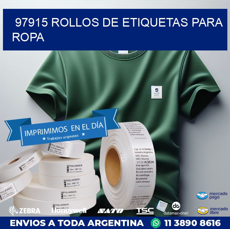 97915 ROLLOS DE ETIQUETAS PARA ROPA