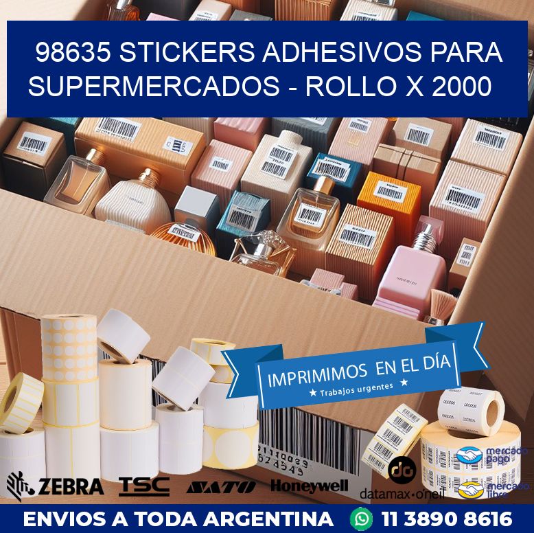 98635 STICKERS ADHESIVOS PARA SUPERMERCADOS - ROLLO X 2000