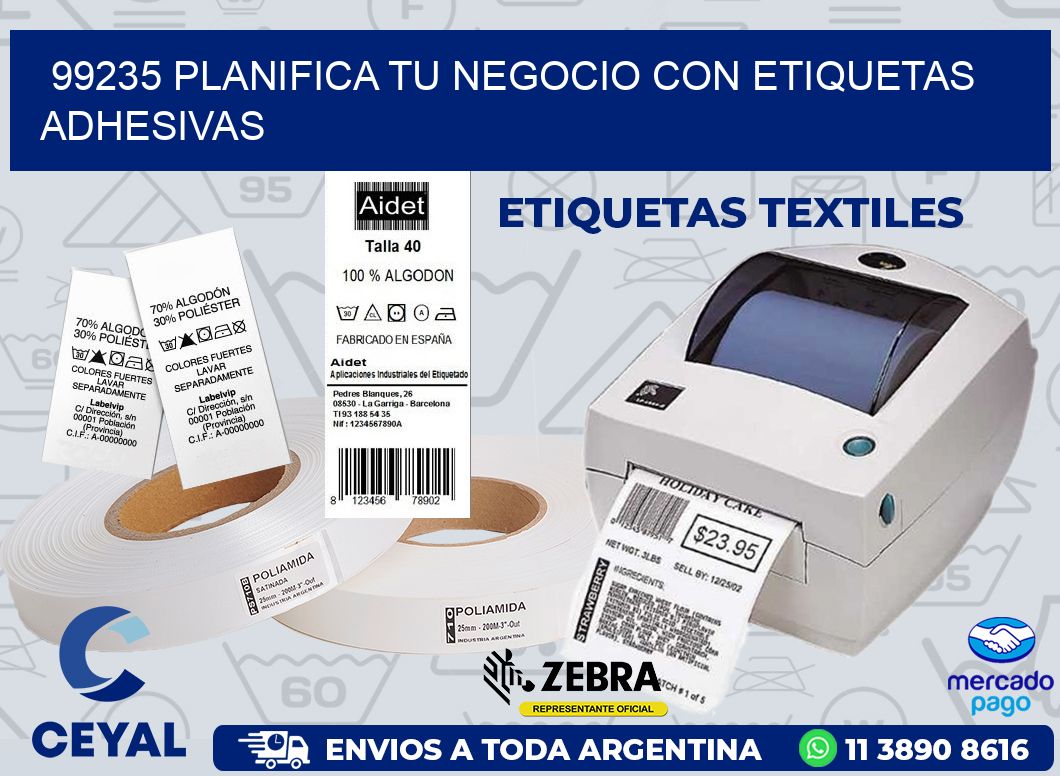 99235 PLANIFICA TU NEGOCIO CON ETIQUETAS ADHESIVAS