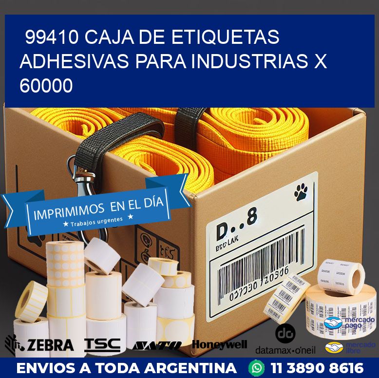 99410 CAJA DE ETIQUETAS ADHESIVAS PARA INDUSTRIAS X 60000
