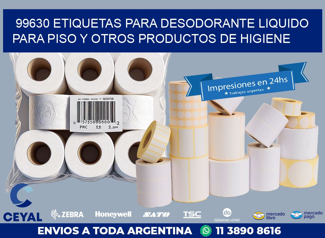 99630 ETIQUETAS PARA DESODORANTE LIQUIDO PARA PISO Y OTROS PRODUCTOS DE HIGIENE