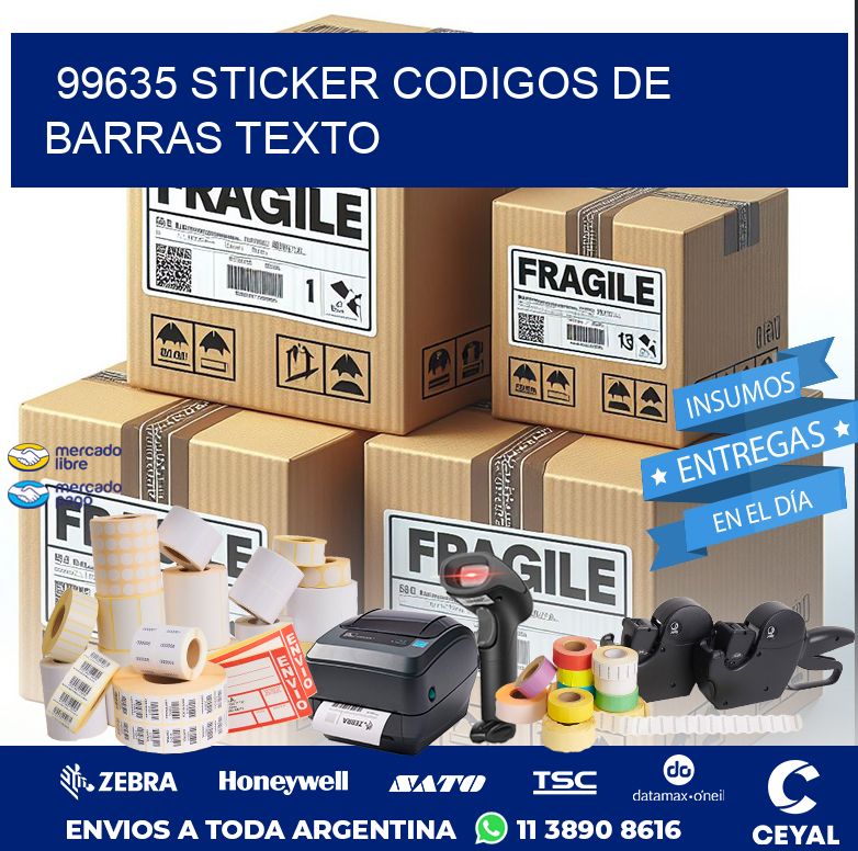 99635 STICKER CODIGOS DE BARRAS TEXTO