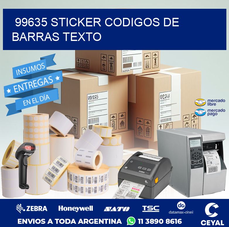 99635 STICKER CODIGOS DE BARRAS TEXTO