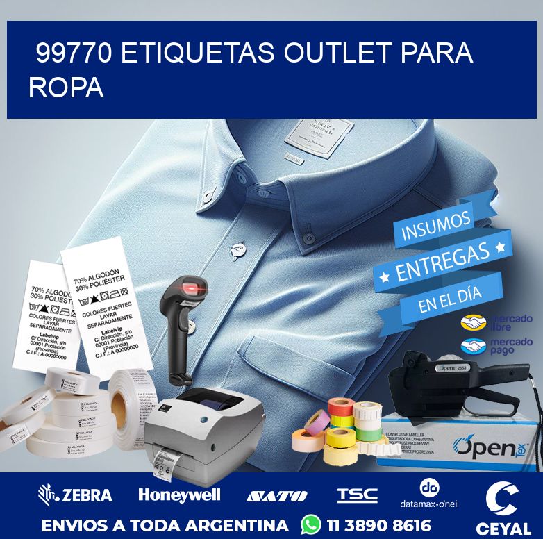99770 ETIQUETAS OUTLET PARA ROPA