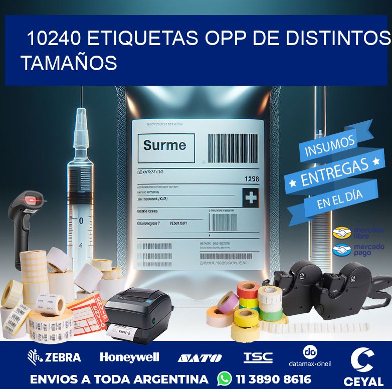 10240 ETIQUETAS OPP DE DISTINTOS TAMAÑOS