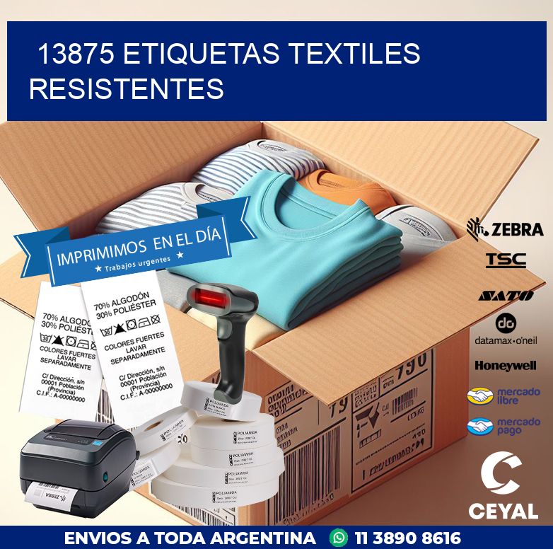 13875 ETIQUETAS TEXTILES RESISTENTES