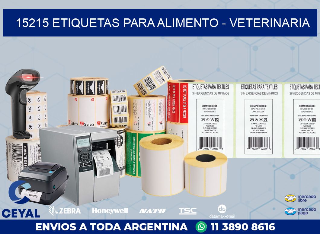 15215 ETIQUETAS PARA ALIMENTO - VETERINARIA