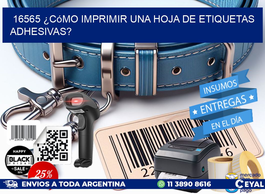 16565 ¿Cómo imprimir una hoja de etiquetas adhesivas?