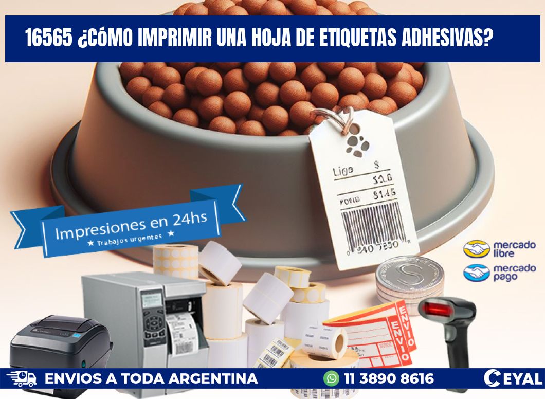 16565 ¿Cómo imprimir una hoja de etiquetas adhesivas?
