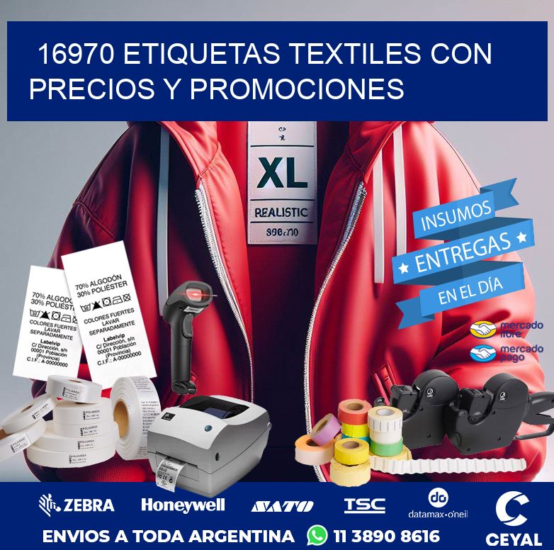 16970 ETIQUETAS TEXTILES CON PRECIOS Y PROMOCIONES