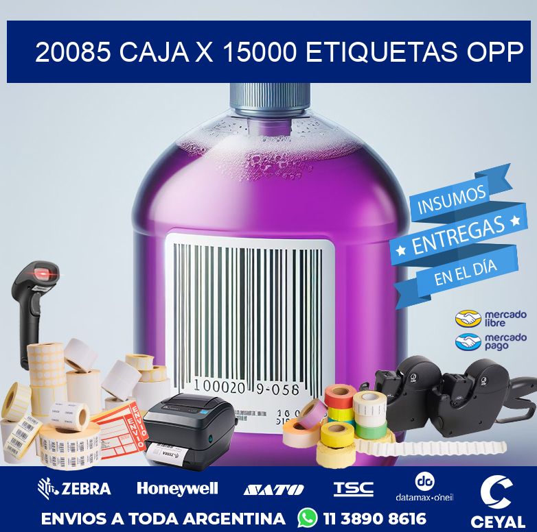 20085 CAJA X 15000 ETIQUETAS OPP