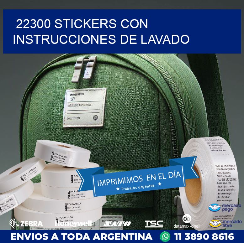 22300 STICKERS CON INSTRUCCIONES DE LAVADO