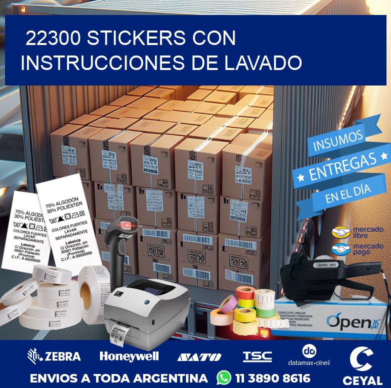 22300 STICKERS CON INSTRUCCIONES DE LAVADO
