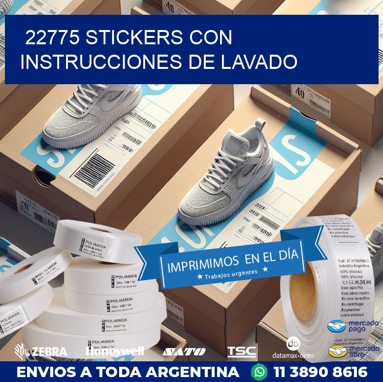 22775 STICKERS CON INSTRUCCIONES DE LAVADO