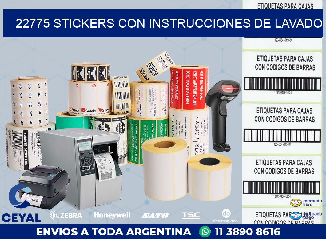 22775 STICKERS CON INSTRUCCIONES DE LAVADO