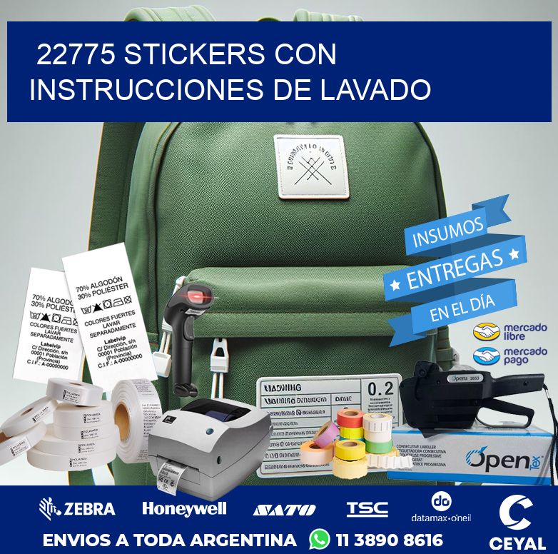 22775 STICKERS CON INSTRUCCIONES DE LAVADO