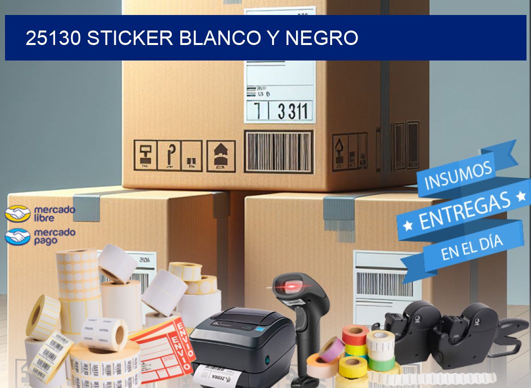 25130 STICKER BLANCO Y NEGRO