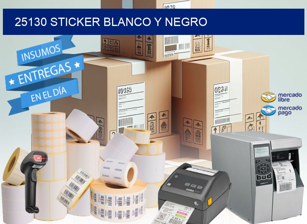 25130 STICKER BLANCO Y NEGRO