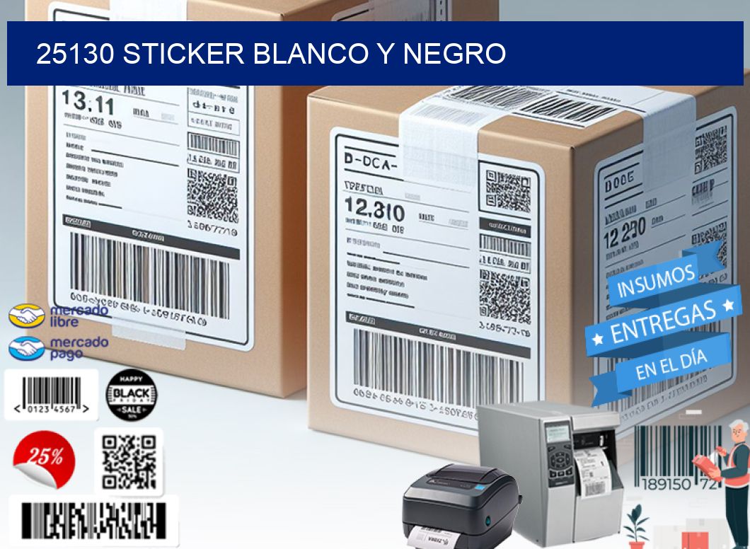 25130 STICKER BLANCO Y NEGRO
