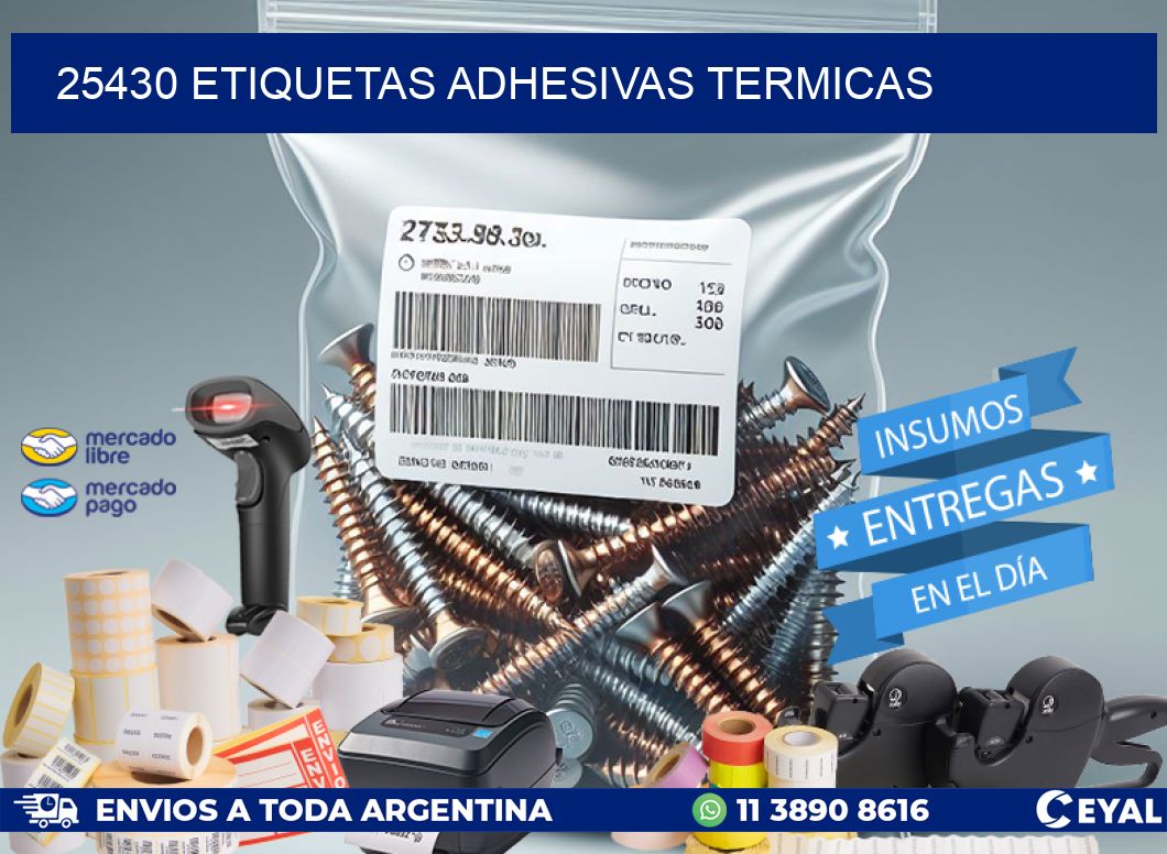 25430 etiquetas adhesivas termicas